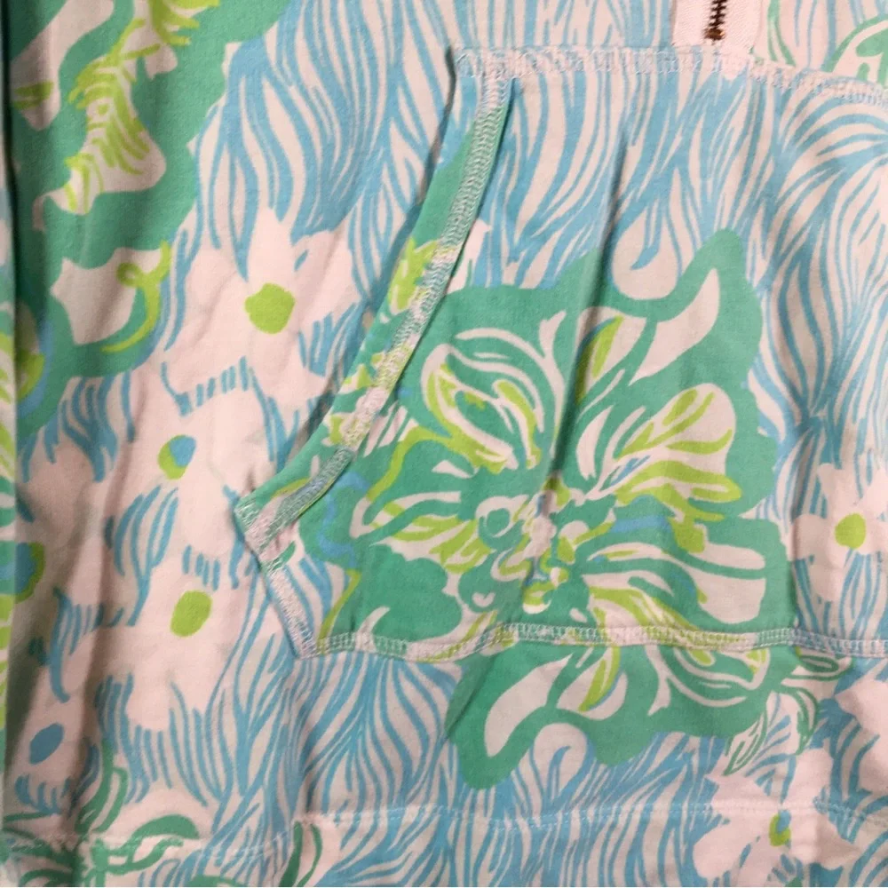 Lilly Pulitzer Popover Womens Size Small Green Skipper Pullover Quarter Zip - Picture 4 of 12